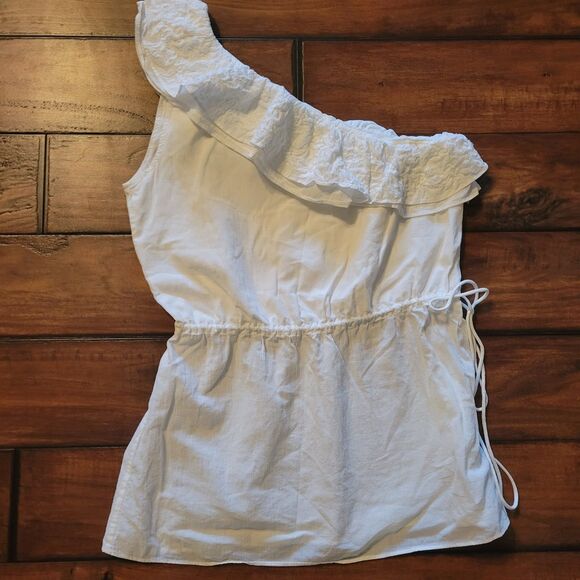Women's XS Banana Republic One Shoulder White top - Picture 1 of 5